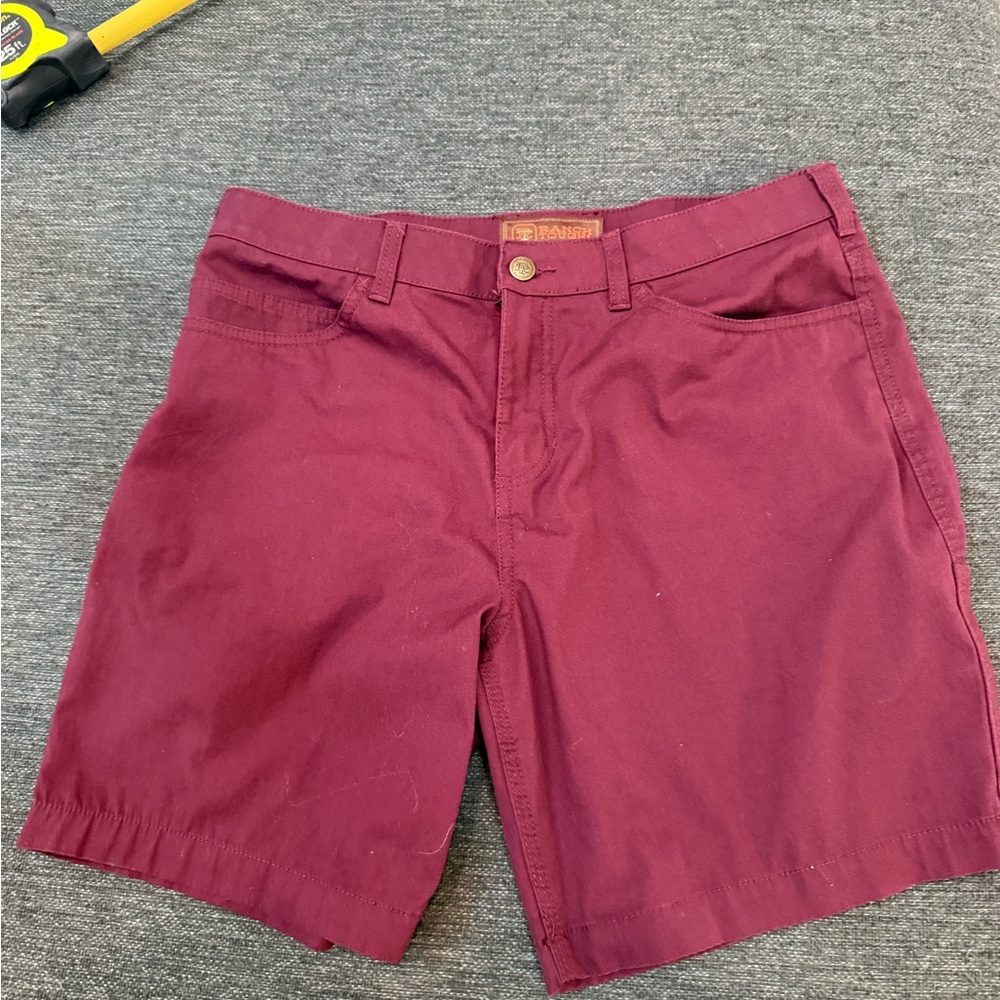 Ranch Tough Burgundy Shorts women’s size 10 hefty material for working